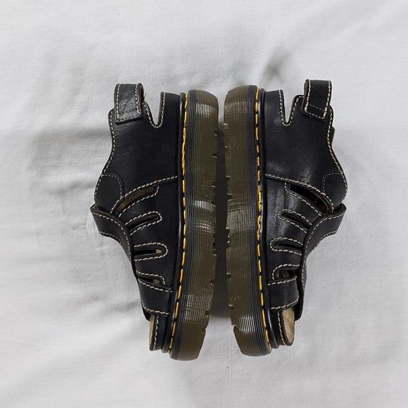 VTG 90s Chunky Platform Buckle Sandals Made In England Like New - Picture 5 of 8